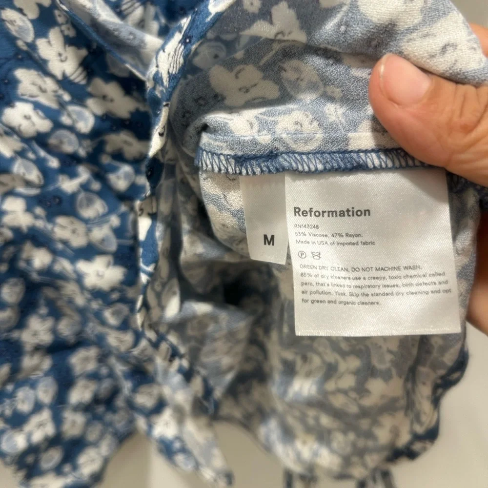 Reformation poire Puff Sleeve Blouse - Picture 4 of 5